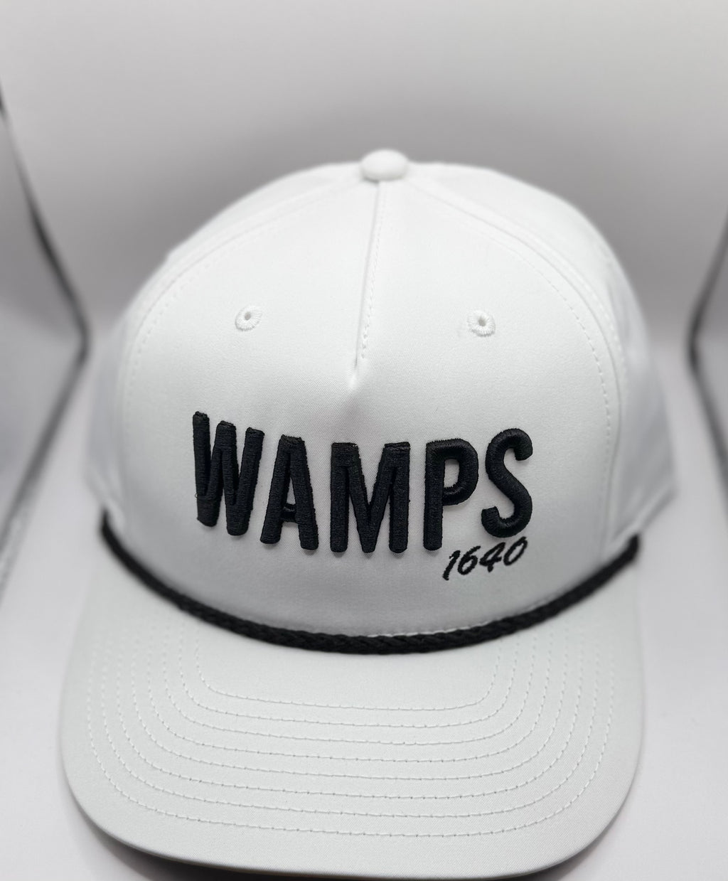 WAMPS 1640 Rope Hat – White & Black