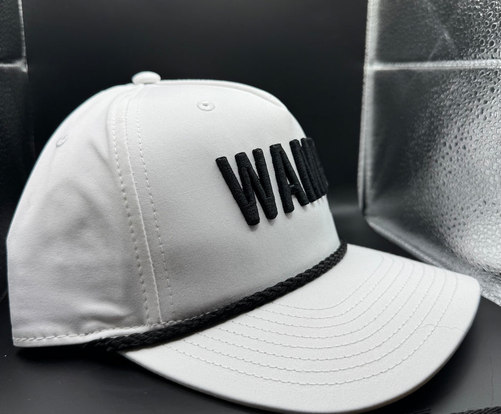 WAMPS 1640 Rope Hat – White & Black